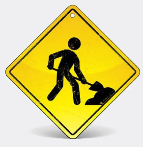 Panneau travaux