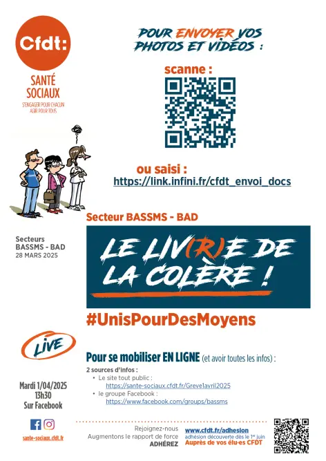 Un lien permet d'envoyer tout type de fichiers à propos de la grève