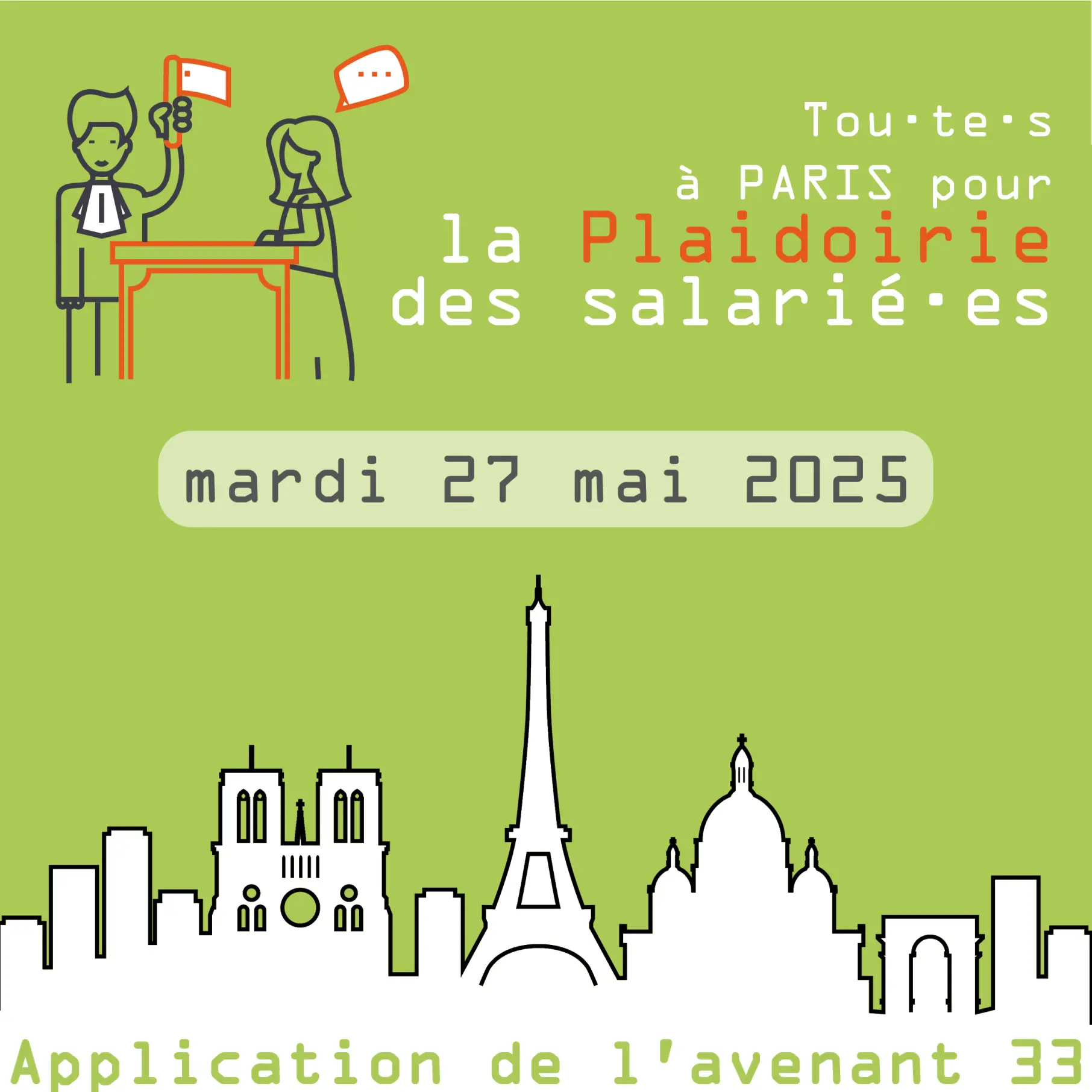 le 27 mai 2025 tou·te·s à Paris pour le plaidoirie des salarié·es