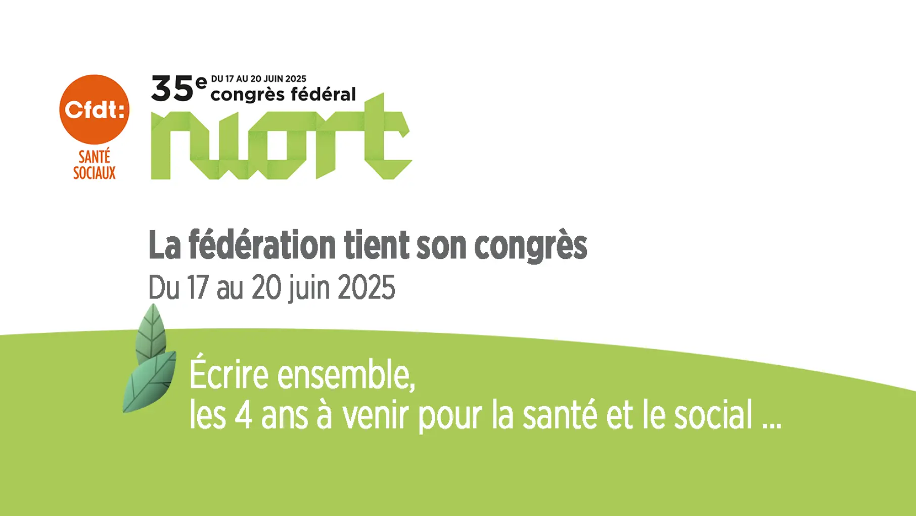 Annonce du congrès de Niort 2025