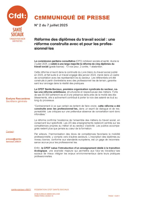 Réforme des diplômes du travail social : une réforme construite avec et pour les professionnel·les