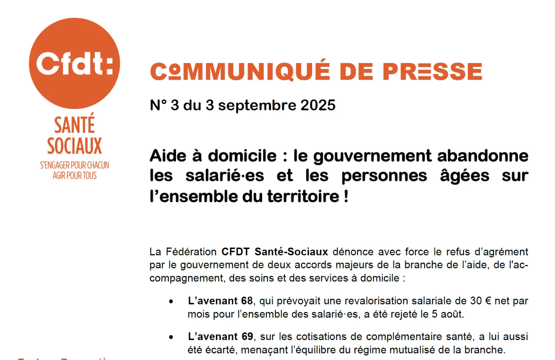 extrait visuel du communiqué de presse N°3