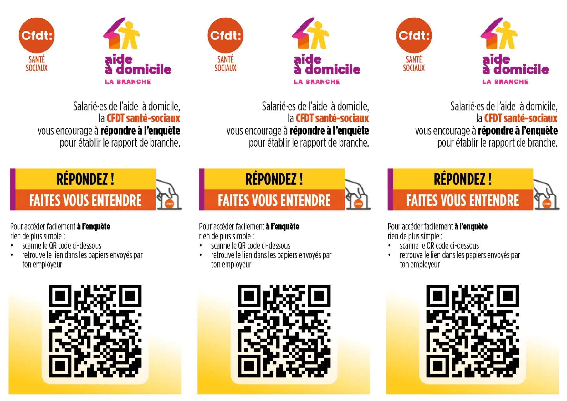 flyer avec QR code rapport de branche 2025 BAD