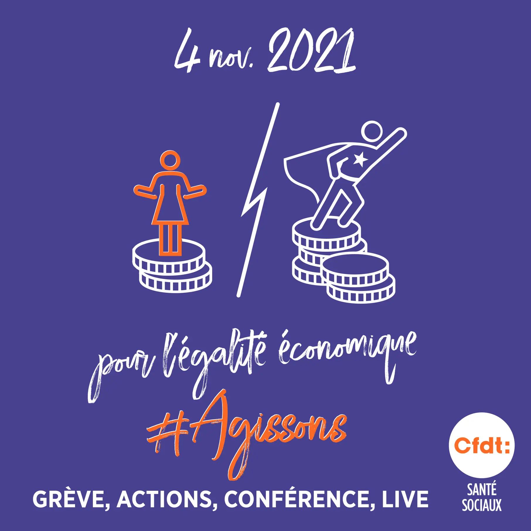 Logo pour l'action #Agissons 2021 - Unequal pay day