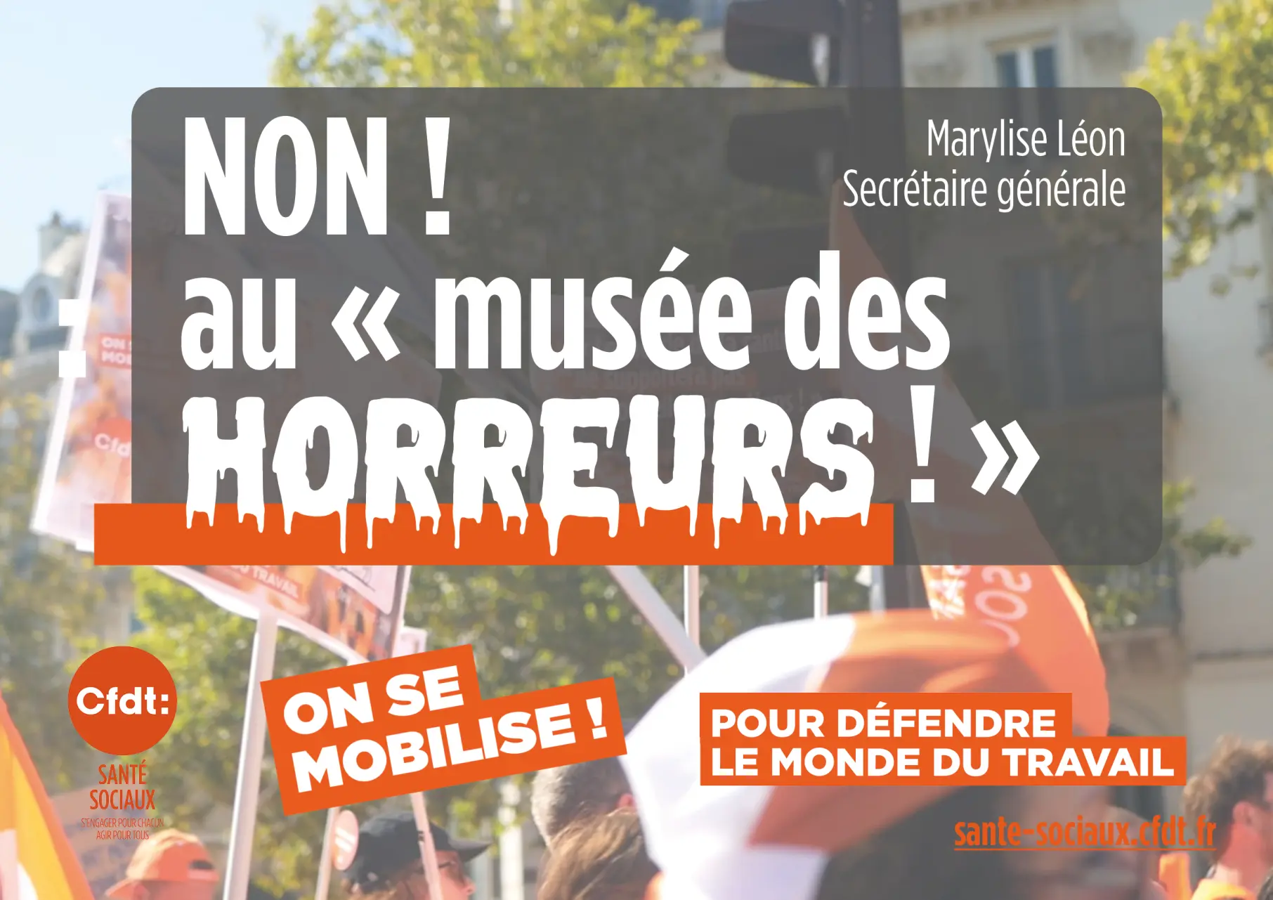 Pancarte N°1 slogan - grève du 2 octobre 2025