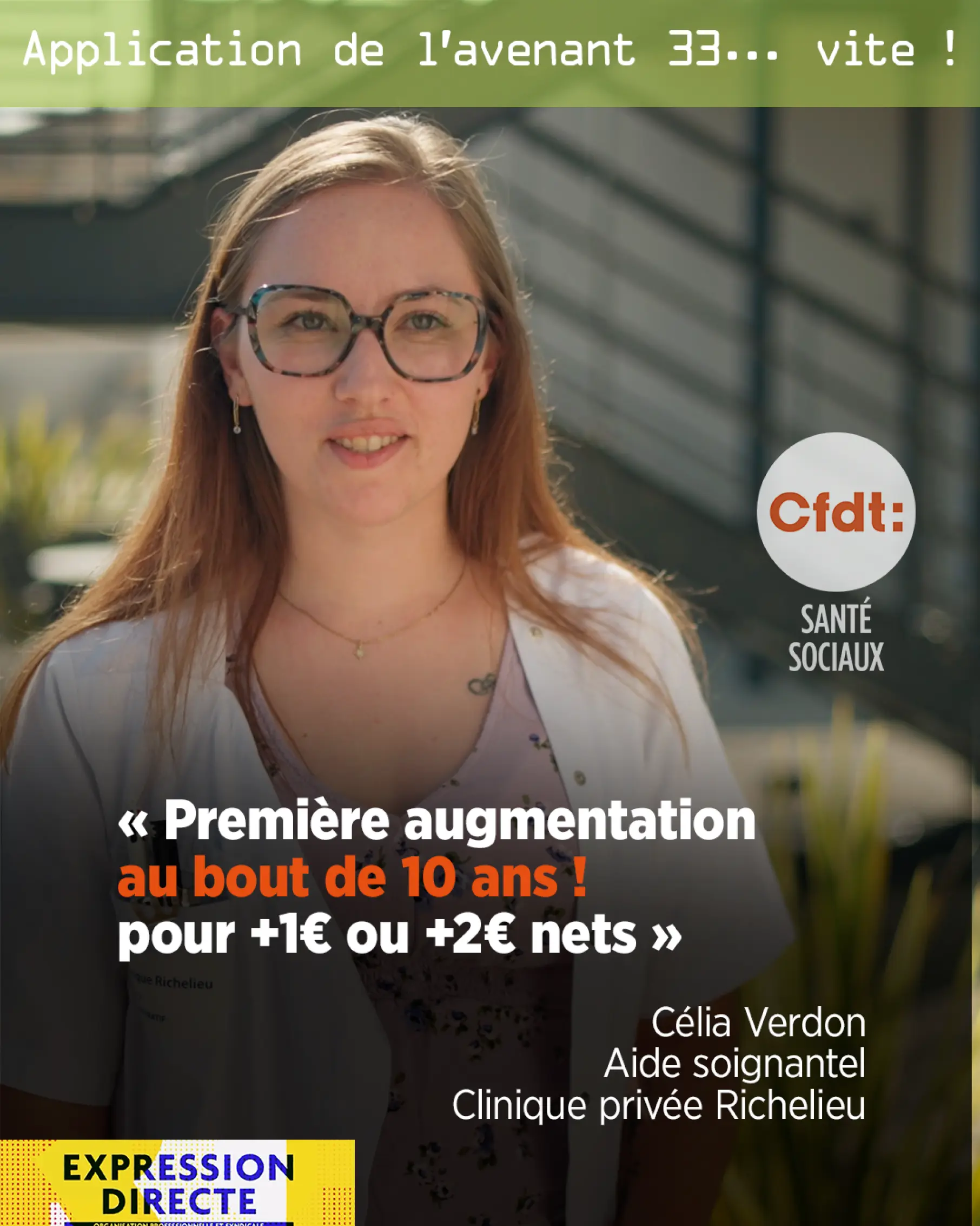 Premières augmentation au bout de 10 ans, pour 1€ ou 2€ nets !