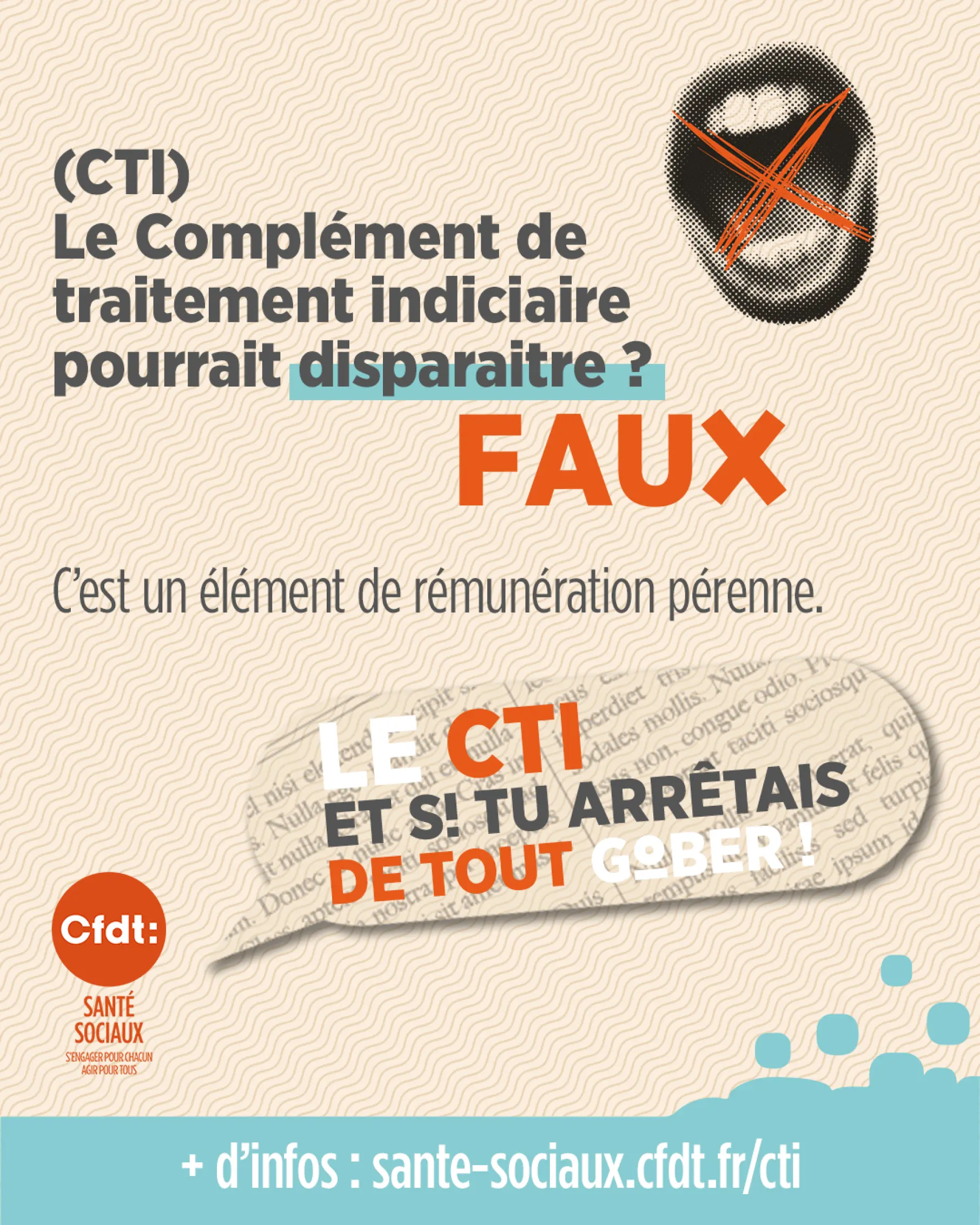 Le complément de traitement indiciaire pourrait disparaitre ? FAUX