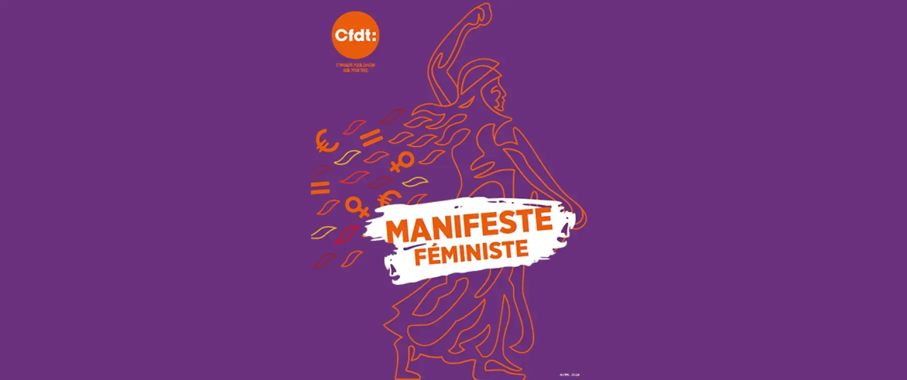 Bandeau manifeste féministe de la confédération