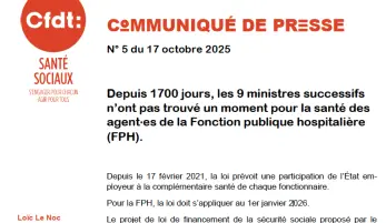 Communiqué de presse N°5 : PSC dans la FPH