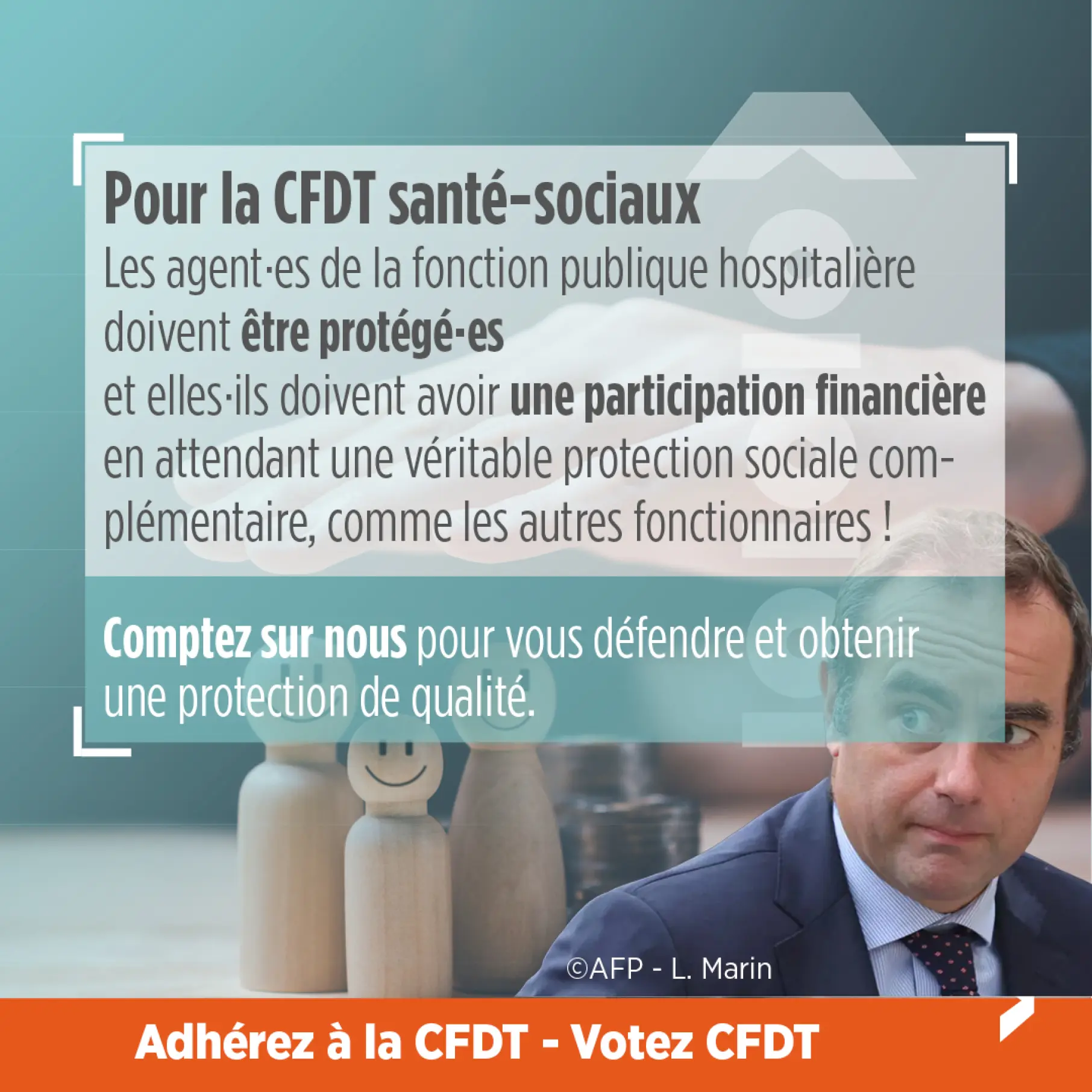Par conséquent, la Fédération CFDT Santé-Sociaux vous demande de mener toutes diligences pour faire paraître rapidement le décret d’application, pour la Fonction pu-blique hospitalière, de l’article 4 de l’ordonnance du 17 février 2021 relative à la pro-t