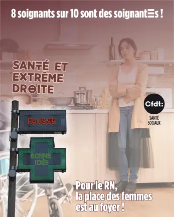 Pour le RN les femmes doivent rester au foyer, alors qu'elle sont 80% a assurer les missions du système de santé en France