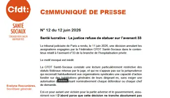 La CFDT Santé-Sociaux constate une lecture particulièrement restrictive des statuts fédéraux retenue par le juge, et qui ne s’appuie pas sur la jurisprudence qui reconnaît habituellement aux organisations syndicales une capacité d’action fondée sur des ha
