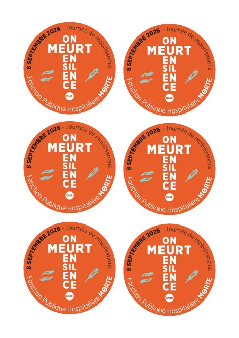 ensemble de 8 badges On meurt en silence - journée du 9 septembre FPH morte