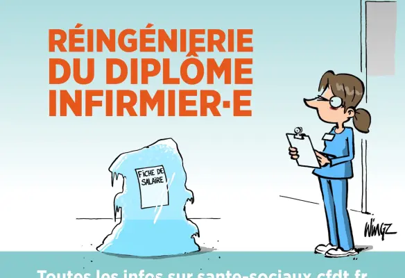 réingénierie  du diplôme  infirmier·e - Maintenant  On passe à la caisse ! Revendication : +3 542,40€ brut