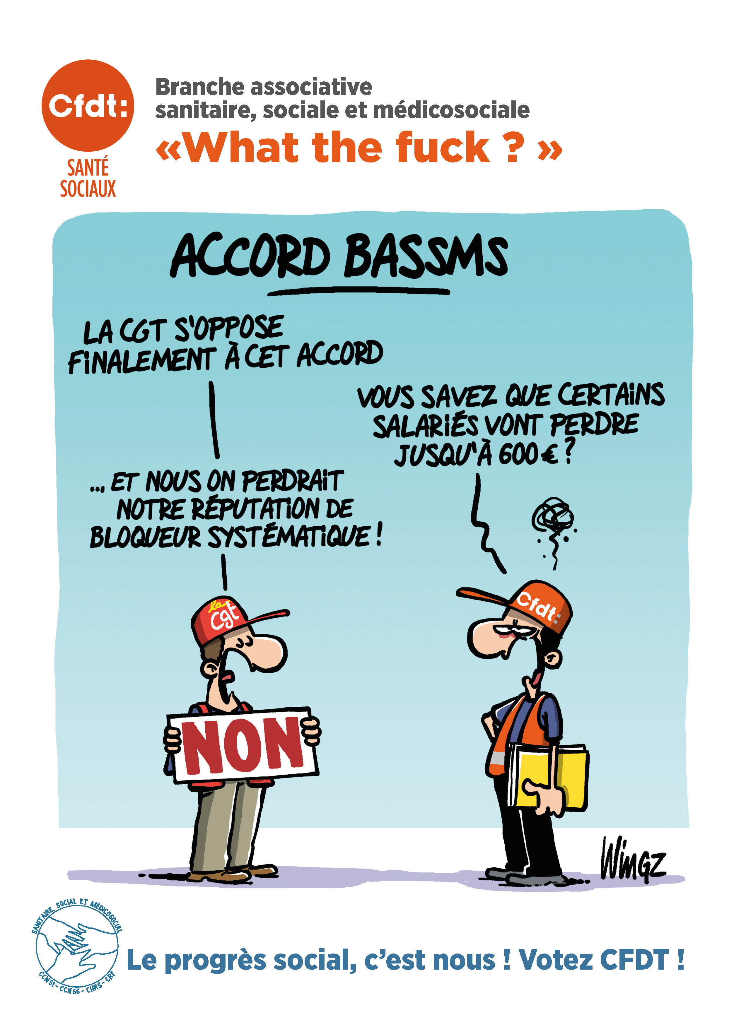 Affichette CFDT vs CGT