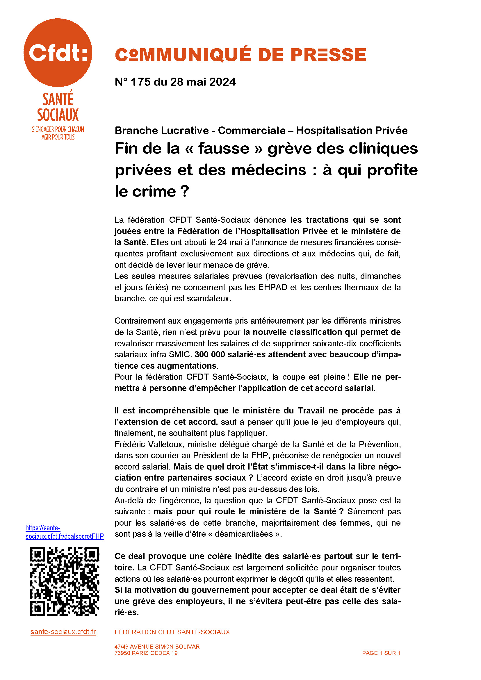 cp 175 lucratif fausse greve cliniques medecins v2 240528A